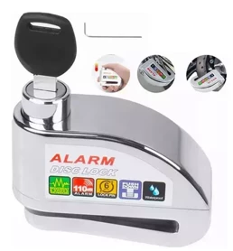 Candado con alarma para motocicleta