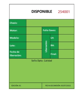 Formatos terminados en Block con folio