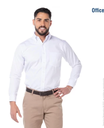 Camisa de Gabardina Manga Larga para Caballero