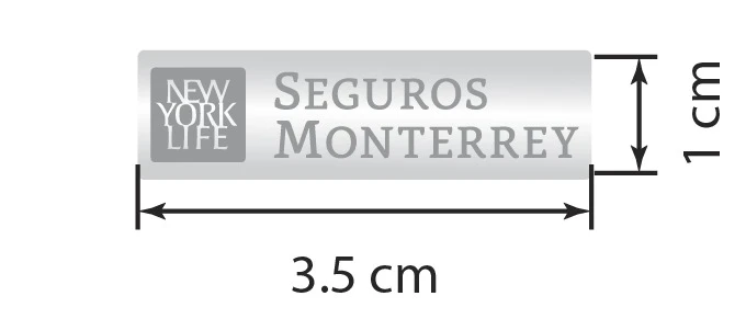 PIN Troquelado Rectangular 3.5 x 1cm