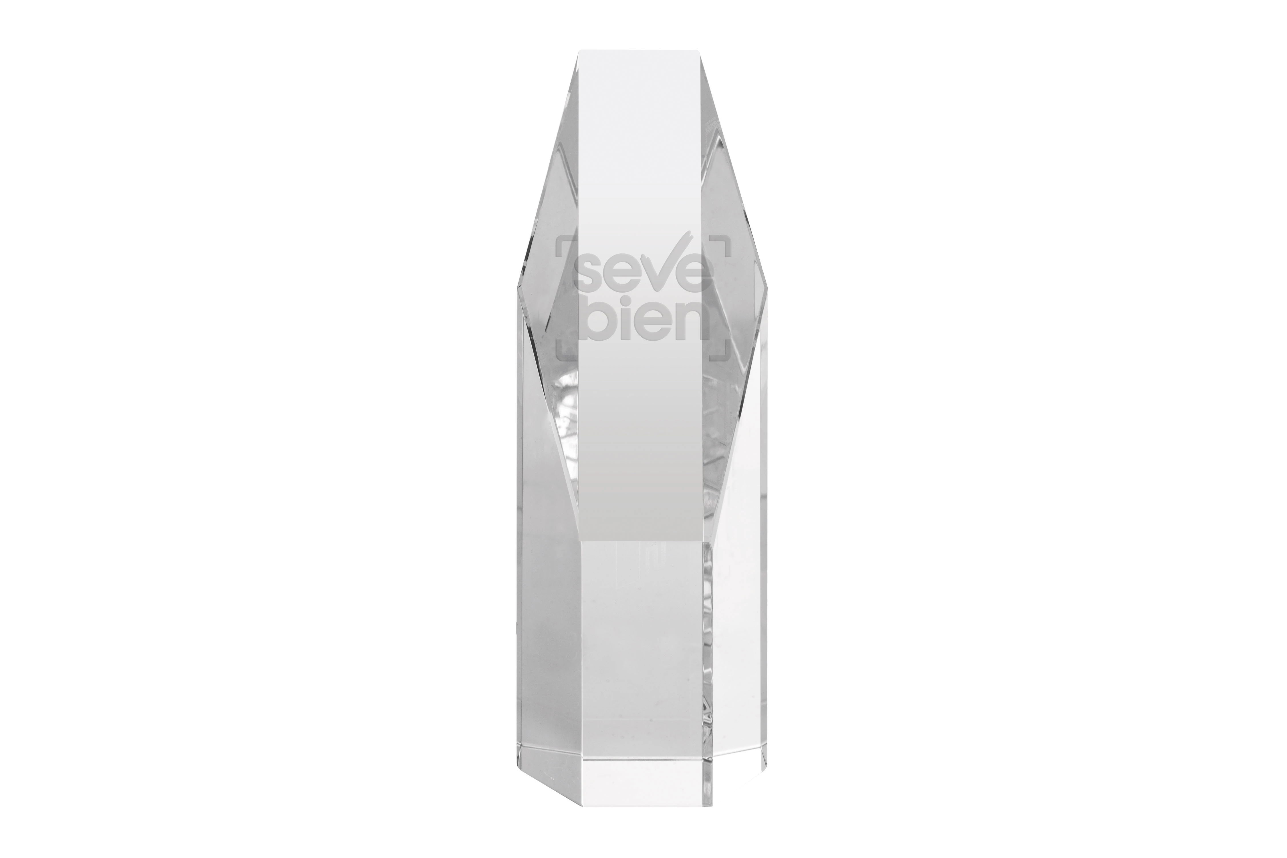 Trofeo de cristal diagonal